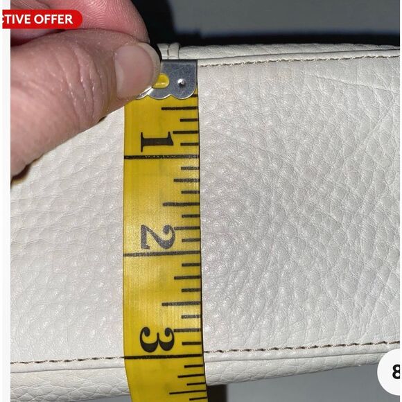 Coach white logo pebble leather baguette bag tote bag - Picture 12 of 12